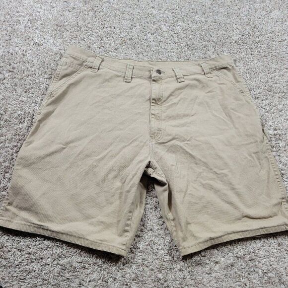 Wrangler Other - Wrangler Denim Carpenter Shorts Mens 42 Beige Jean Short Workwear Stretch